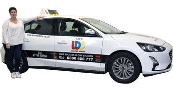 Liz Byrne's driving school car